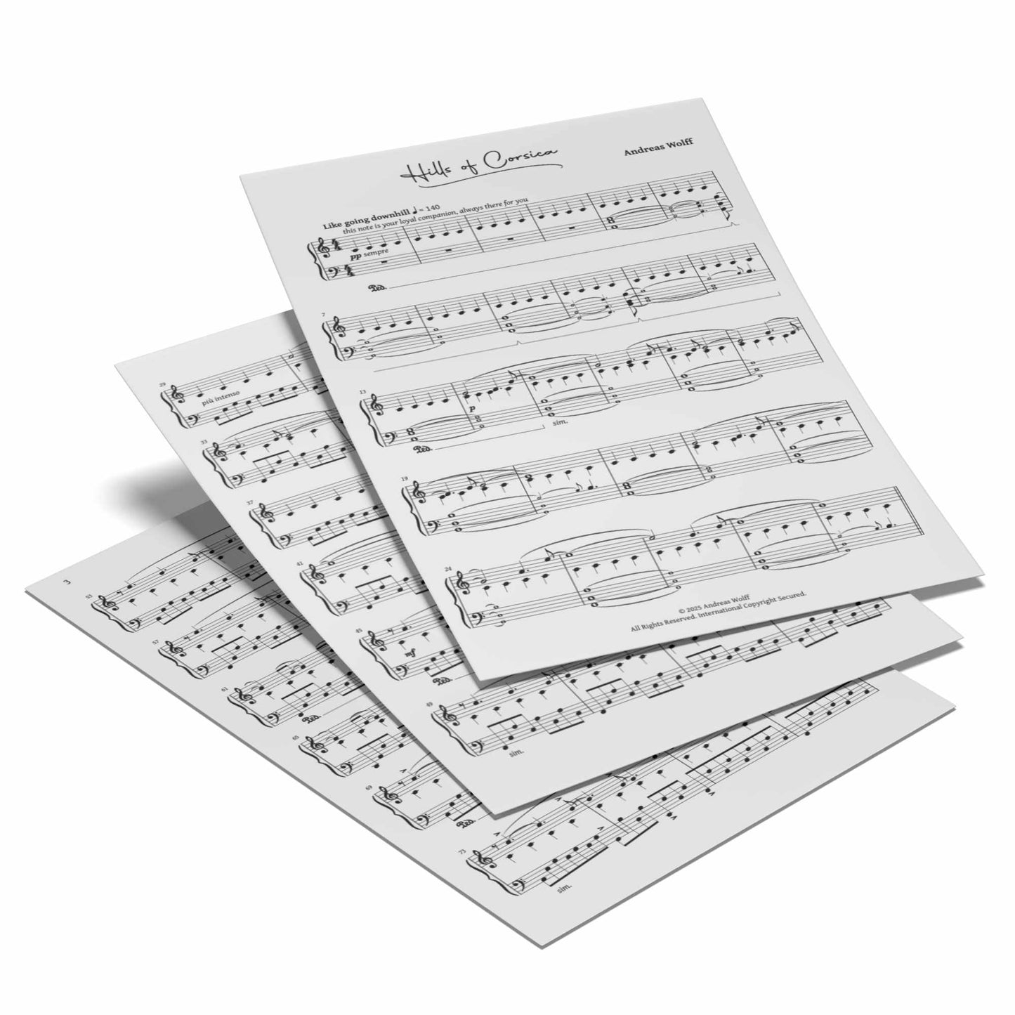 Hills of Corsica Digital Sheet Music