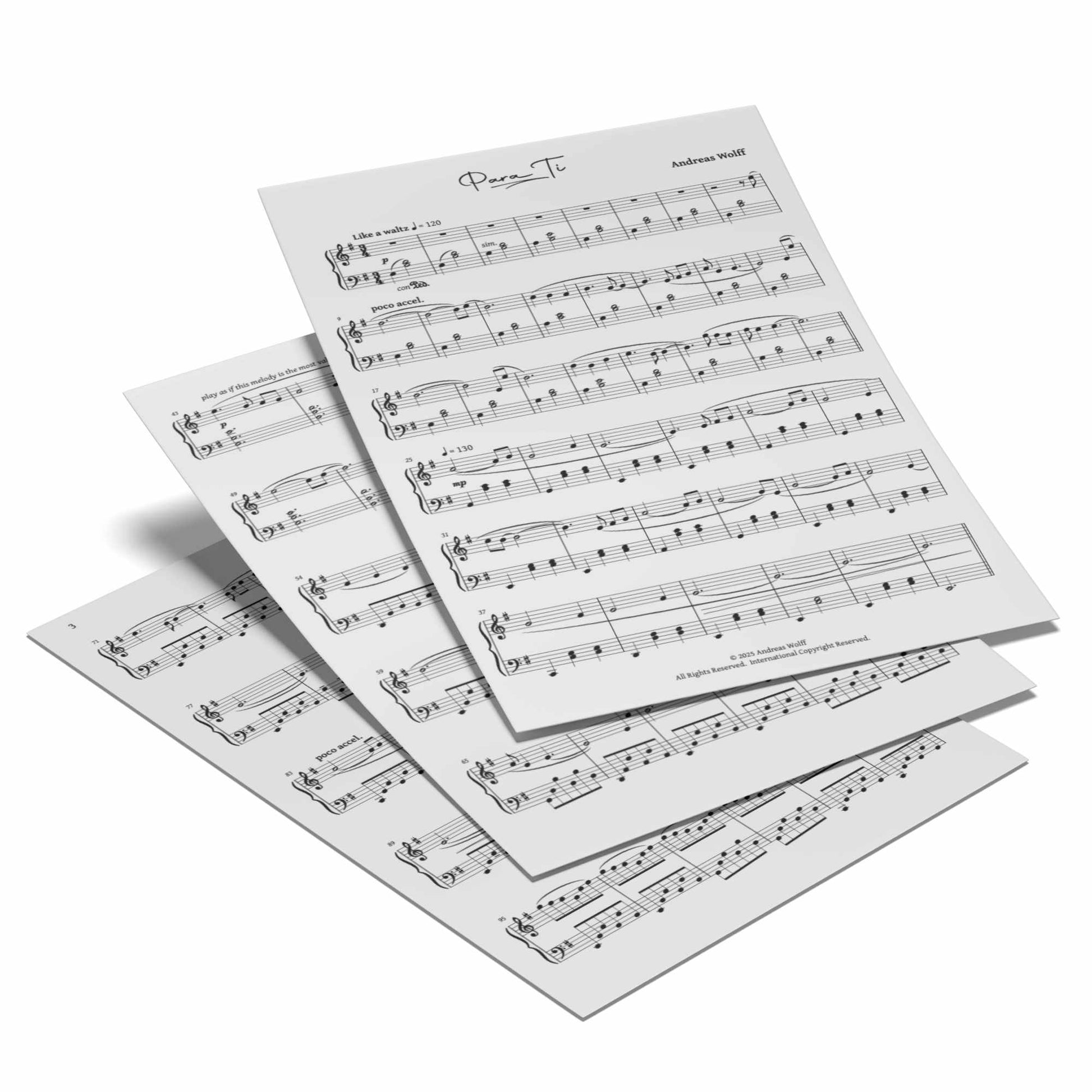 Para Ti Digital Sheet Music